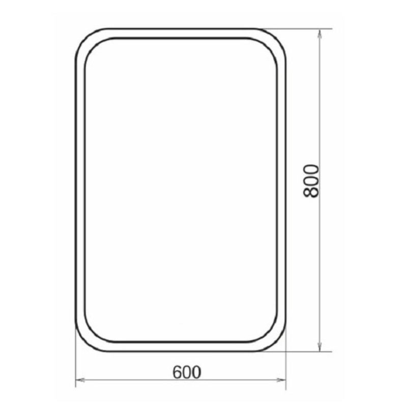 Зеркало Comfortу Пион, 60 см, LED подсветка, бесконтактный сенсор, белый, 00-00012704 (00-00012704CF)