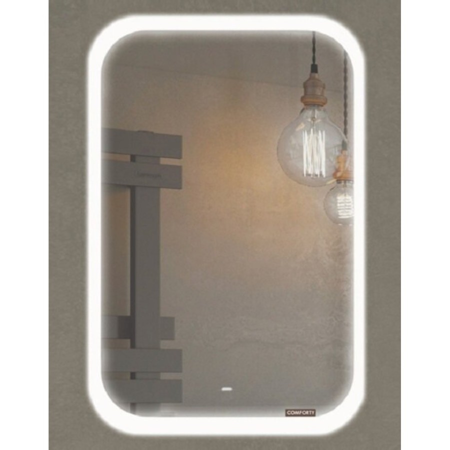 Зеркало Comfortу Пион, 60 см, LED подсветка, бесконтактный сенсор, белый, 00-00012704 (00-00012704CF)