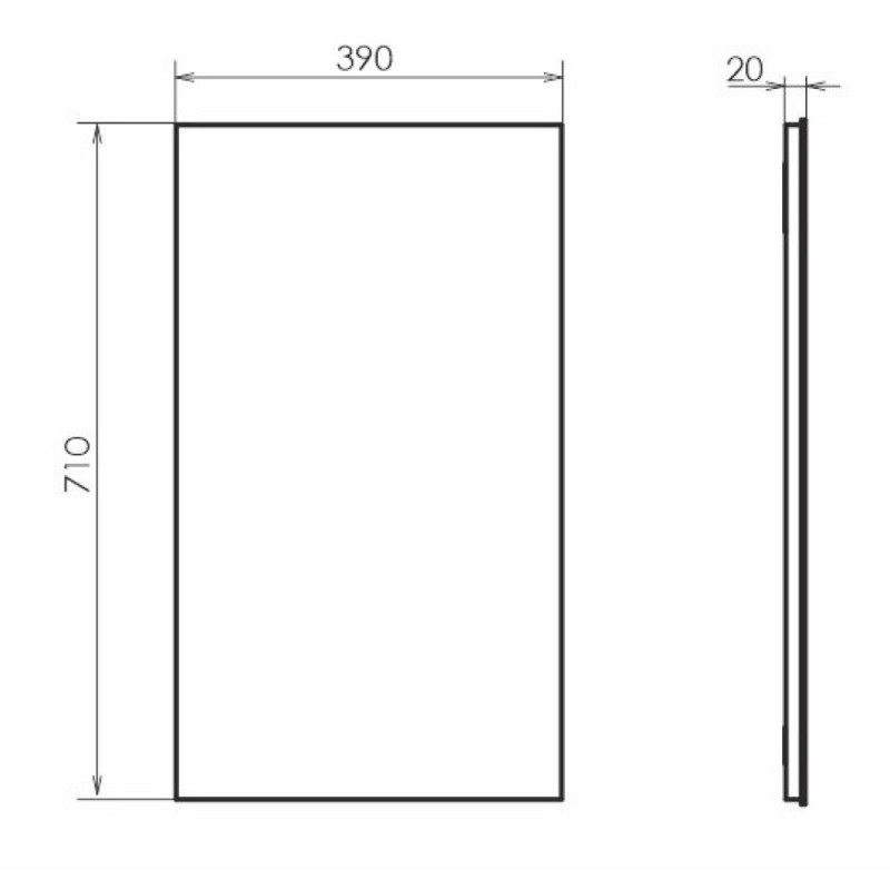 Зеркало Comforty Асти, 40 см, белый глянцевый, 00-00012834 (00-00012834CF)