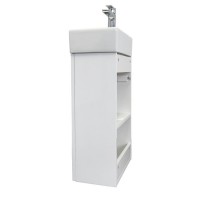 Тумба с раковиной Comforty Асти, 40 см, подвесная, белый глянцевый, 00-00012835 (00-00012835CF)