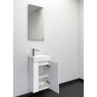Тумба с раковиной Comforty Асти, 40 см, подвесная, белый глянцевый, 00-00012835 (00-00012835CF)