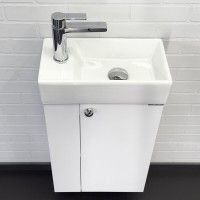 Тумба с раковиной Comforty Асти, 40 см, подвесная, белый глянцевый, 00-00012835 (00-00012835CF)