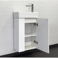 Тумба с раковиной Comforty Асти, 40 см, подвесная, белый глянцевый, 00-00012835 (00-00012835CF)