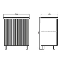 Тумба с раковиной Comfortу Лима, 70 см, антрацит, 00-00013686 (00-00013686CF)