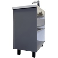 Тумба с раковиной Comfortу Лима, 70 см, антрацит, 00-00013686 (00-00013686CF)