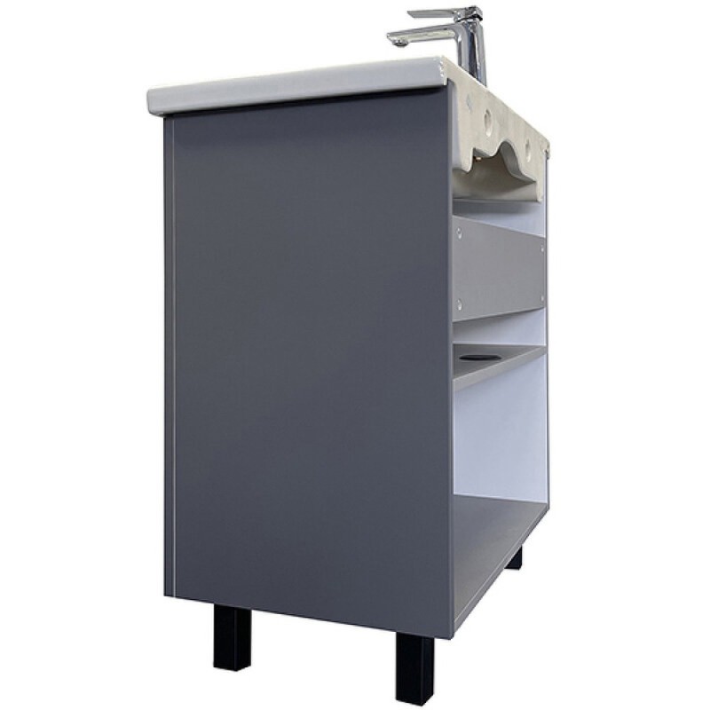 Тумба с раковиной Comfortу Лима, 70 см, антрацит, 00-00013686 (00-00013686CF)