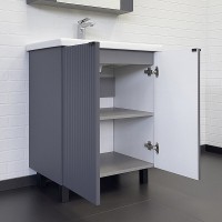 Тумба с раковиной Comfortу Лима, 70 см, антрацит, 00-00013686 (00-00013686CF)