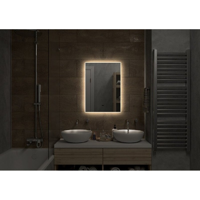 Зеркало Comfortу Адонис, 45 см, с LED-подсветкой, с сенсорным выключателем, холодный свет, 00-00013778 (00-00013778CF)