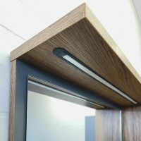 Зеркальный шкаф Comfortу Кемер 00-00014147CF, 75 см, LED подсветка, датчик движения, цвет антрацит/дуб тёмно-коричневый