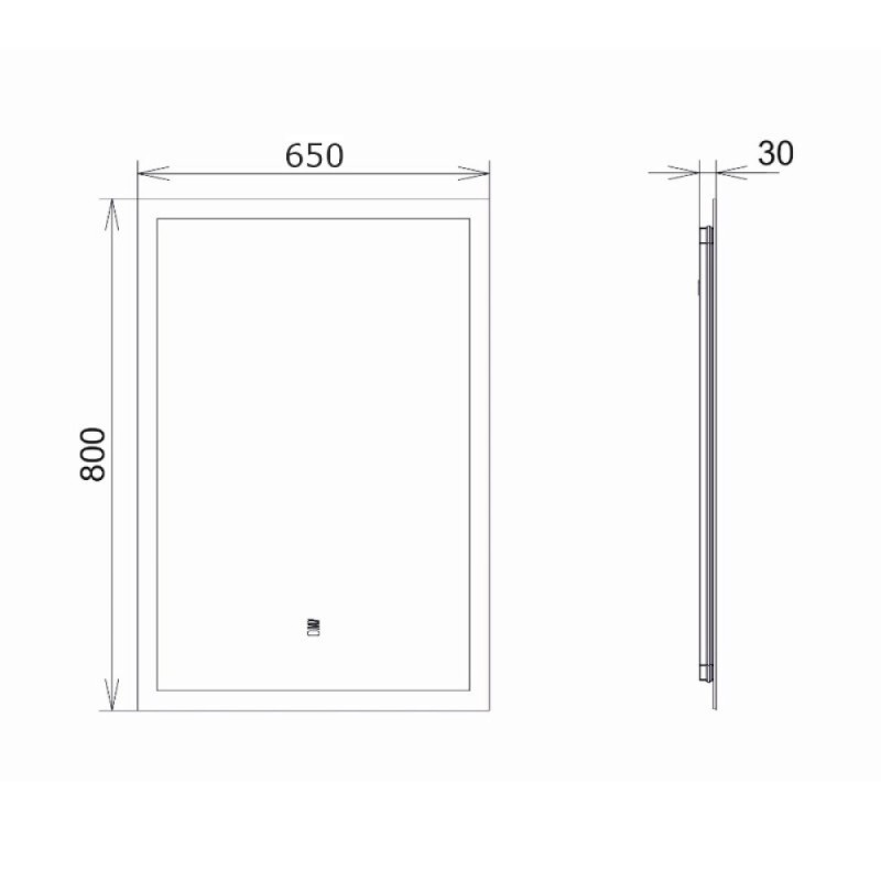 Зеркало Comfortу Эдельвейс 00-00014153CF, 65 см, LED-подсветка, датчик движения