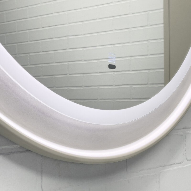 Зеркало Comfortу Ереван 00-00014157CF, 80 см, LED-подсветка, датчик движения, цвет серый шёлк