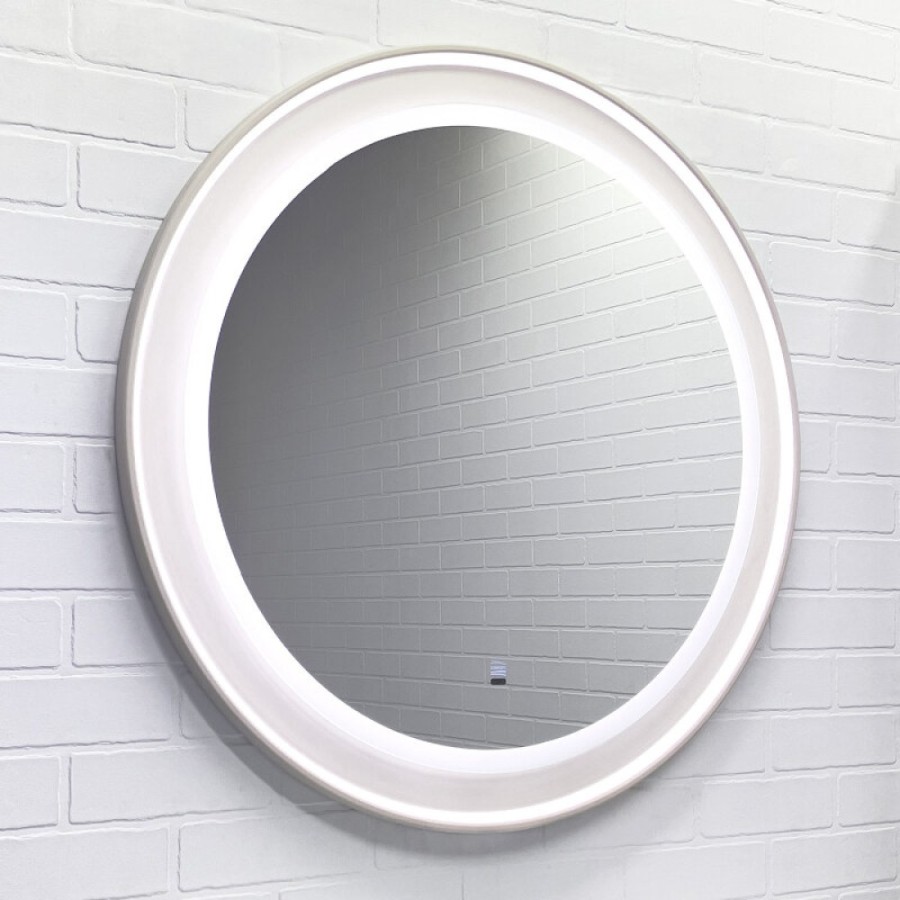 Зеркало Comfortу Ереван 00-00014157CF, 80 см, LED-подсветка, датчик движения, цвет серый шёлк