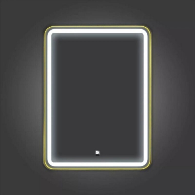 Зеркало Comfortу Ситара 00-00014165 (00-00014165CF), 60 см, LED-подсветка, бесконтактный сенсор, рама золото матовое