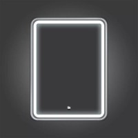 Зеркало Comfortу Ситара 00-00014167 (00-00014167CF), 60 см, LED-подсветка, бесконтактный сенсор, рама серебро матовое