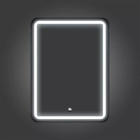 Зеркало Comfortу Ситара 00-00014168 (00-00014168CF), 60 см, LED-подсветка, бесконтактный сенсор, цвет рамы черный матовый
