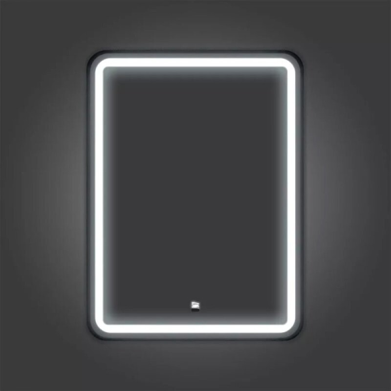 Зеркало Comfortу Ситара 00-00014168 (00-00014168CF), 60 см, LED-подсветка, бесконтактный сенсор, цвет рамы черный матовый
