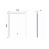 Зеркало Comfortу Эдельвейс 00-00014239CF, 55 см, LED-подсветка, датчик движения