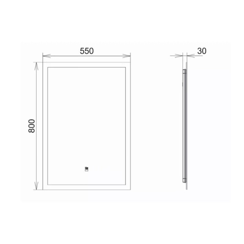 Зеркало Comfortу Эдельвейс 00-00014239CF, 55 см, LED-подсветка, датчик движения