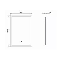 Зеркало Comfortу Эдельвейс 00-00014240, 55 см, LED-подсветка, бесконтактный сенсор, подогрев