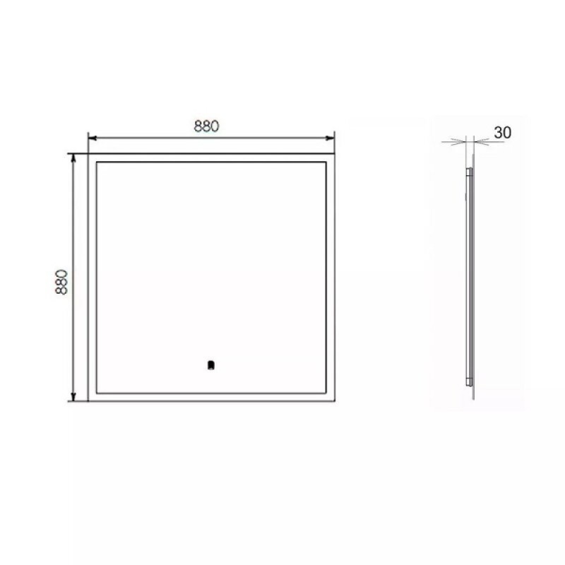 Зеркало Comfortу Эдельвейс 00-00014242, 88 см, LED-подсветка, бесконтактный сенсор, подогрев