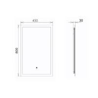 Зеркало Comfortу Эдельвейс 00-00014243CF, 45 см, LED-подсветка, датчик движения
