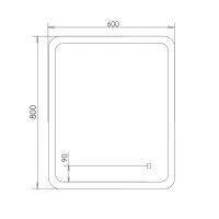 Зеркало Comfortу Лотос 00-00014244CF, 60 см, LED-подсветка, датчик движения