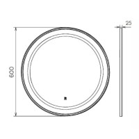 Зеркало Comforty Ереван 00-00014250CF, 60 см, LED- подсветка, серый шелк