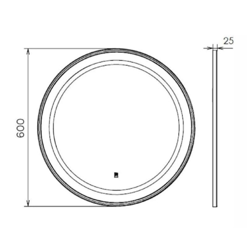 Зеркало Comforty Ереван 00-00014250CF, 60 см, LED- подсветка, серый шелк