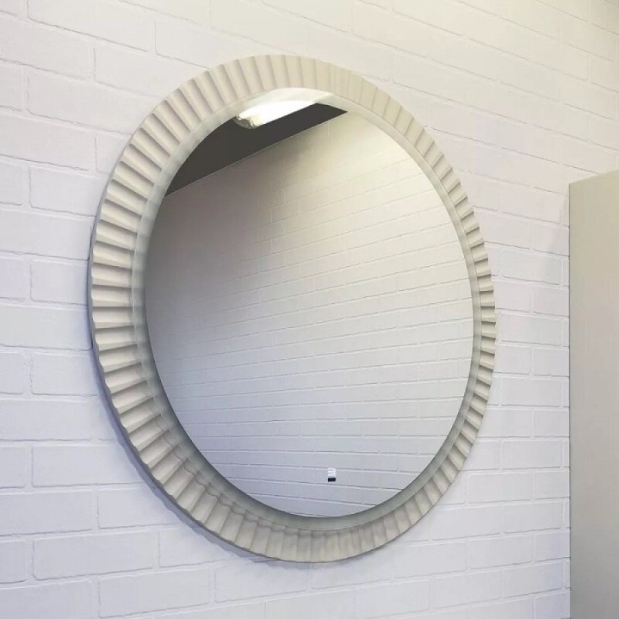 Зеркало Comfortу Мадрид 00-00014251, 70 см, LED-подсветка, бесконтактный сенсор, цвет серый шёлк