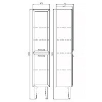 Шкаф-пенал Comfortу Империя, 35 см, напольный, белый глянец, 00-00014791 (00-00014791CF)
