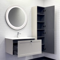 Тумба с раковиной Comfortу Ереван 00-00014864CF, 80 см, цвет серый шёлк
