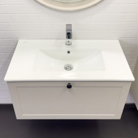 Тумба с раковиной Comfortу Ереван 00-00014864CF, 80 см, цвет серый шёлк