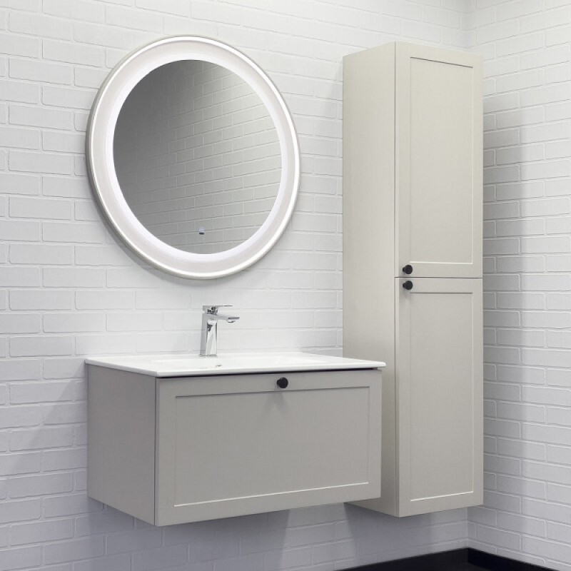 Тумба с раковиной Comfortу Ереван 00-00014864CF, 80 см, цвет серый шёлк