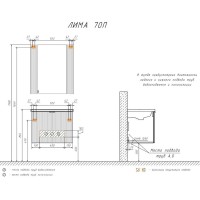 Тумба с раковиной Comfortу Лима-70П, 70 см, подвесная, с раковиной Como 70, цвет антрацит, 00-00015478 (00-00015478CF)