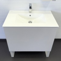Тумба с раковиной Comfortу Бильбао 00-00017176CF, напольная, 80 см, цвет серый шелк