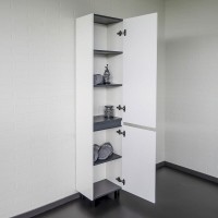Шкаф-колонна Comfortу Лозанна 00-00017838, 40 см, цвет белый глянец