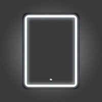 Зеркало Comfortу Ситара 00-00017861, 60 см, LED-подсветка, бесконтактный сенсор, подогрев, алюминиевая рама, цвет черный