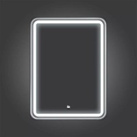 Зеркало Comfortу Ситара 00-00017862, 60 см, LED-подсветка, бесконтактный сенсор, подогрев, алюминиевая рама, цвет серебро