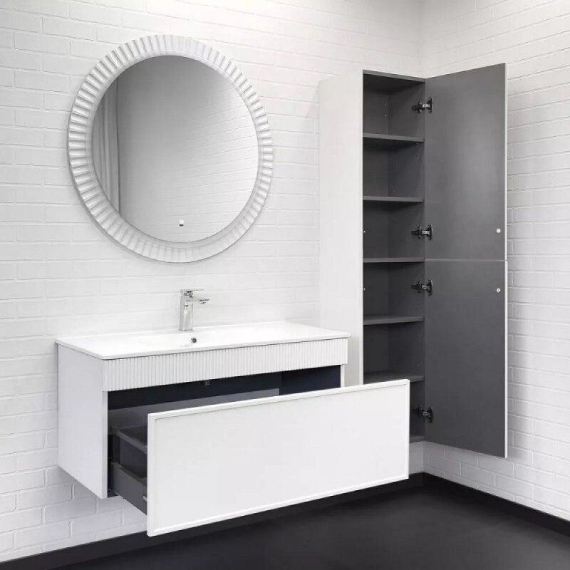 Тумба с раковиной Comfortу Мадрид 00-00017864, 100 см, подвесная, цвет белый матовый