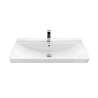 Тумба с раковиной Comforty Ангара 00-00017872, 90 см, подвесная, цвет белый матовый