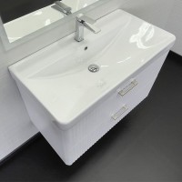 Тумба с раковиной Comforty Ангара 00-00017872, 90 см, подвесная, цвет белый матовый
