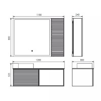 Тумба с раковиной Comfortу Геленджик 00-00017877CF, подвесная, 120 см, цвет белый матовый