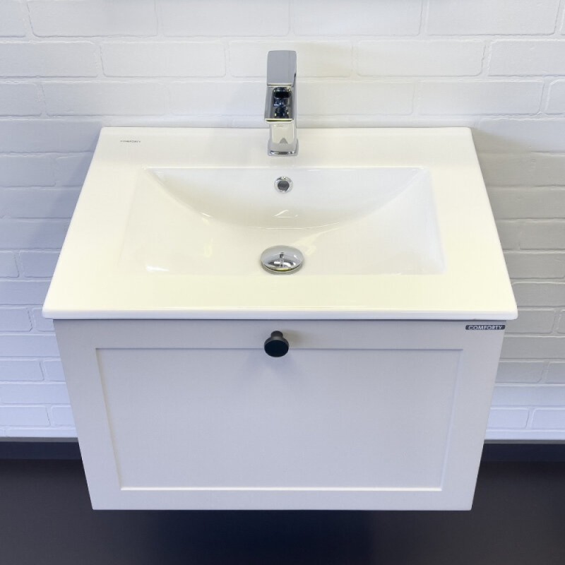 Тумба с раковиной Comfortу Ереван 00-00017879CF, 60 см, цвет серый шёлк