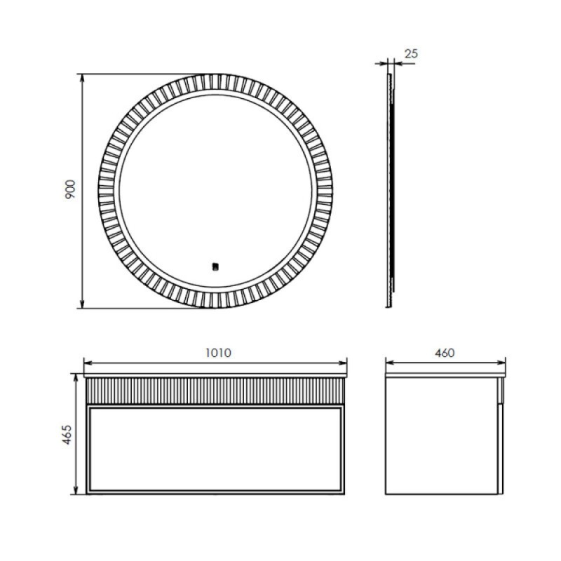 Тумба с раковиной Comfortу Мадрид 00-00017880CF, 100 см, подвесная, цвет серый шёлк