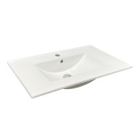 Тумба с раковиной Comfortу Кемер 00-00017883CF, подвесная, 75 см, цвет антрацит/дуб тёмно-коричневый