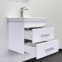 Тумба с раковиной Comfortу Никосия 00-00018022CF, подвесная, 50 см, цвет белый глянец