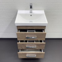 Тумба с раковиной Comfortу Никосия 00-00018024CF, напольная, 50 см, цвет дуб темный