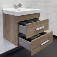 Тумба с раковиной Comfortу Никосия 00-00018026CF, подвесная, 50 см, цвет дуб темный