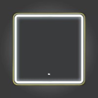 Зеркало Comfortу Ситара 00-00018681, 80 см, золото, LED-подсветка, сенсор