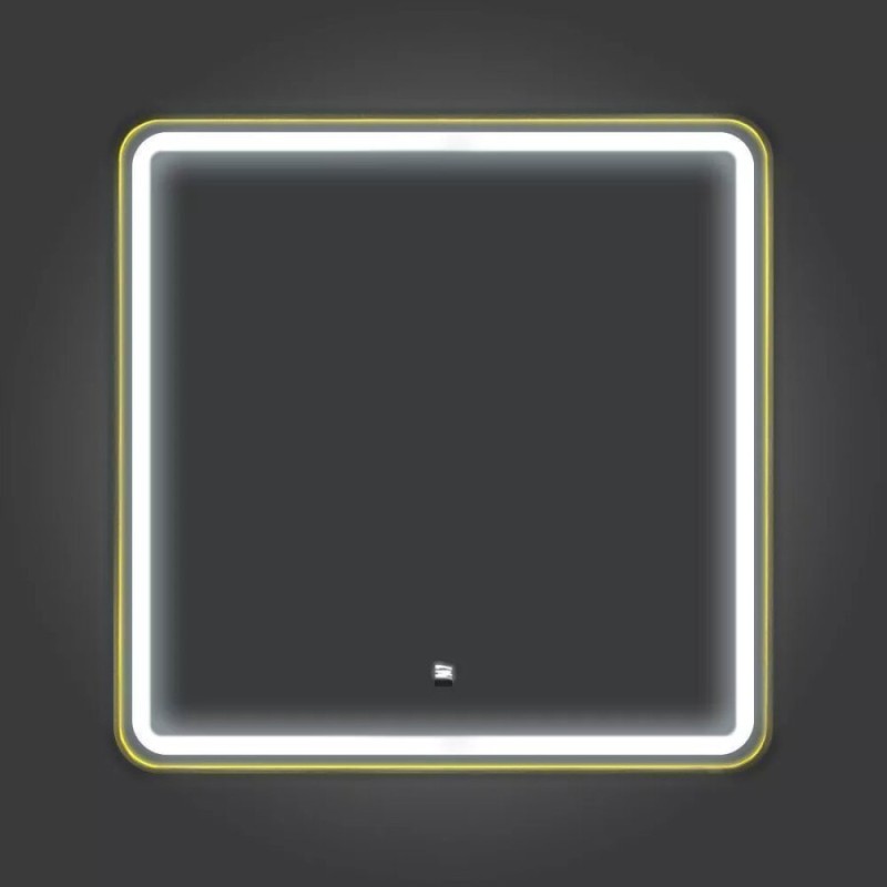 Зеркало Comfortу Ситара 00-00018681, 80 см, золото, LED-подсветка, сенсор
